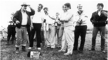 Grundsteinlegung 1984 in der Oberen R&ouml;th