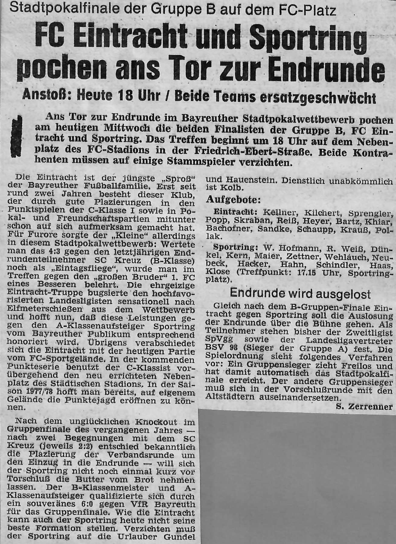 Historisches Foto aus dem Jahr 1976