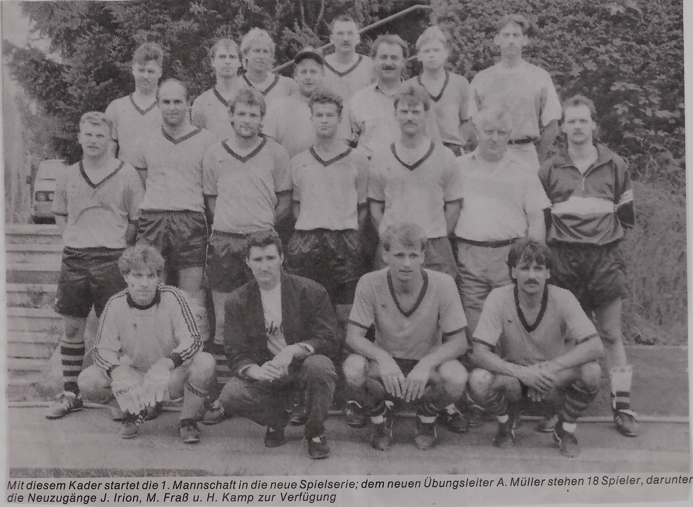 Mannschaftsfoto zum Saisonstart 1992/93