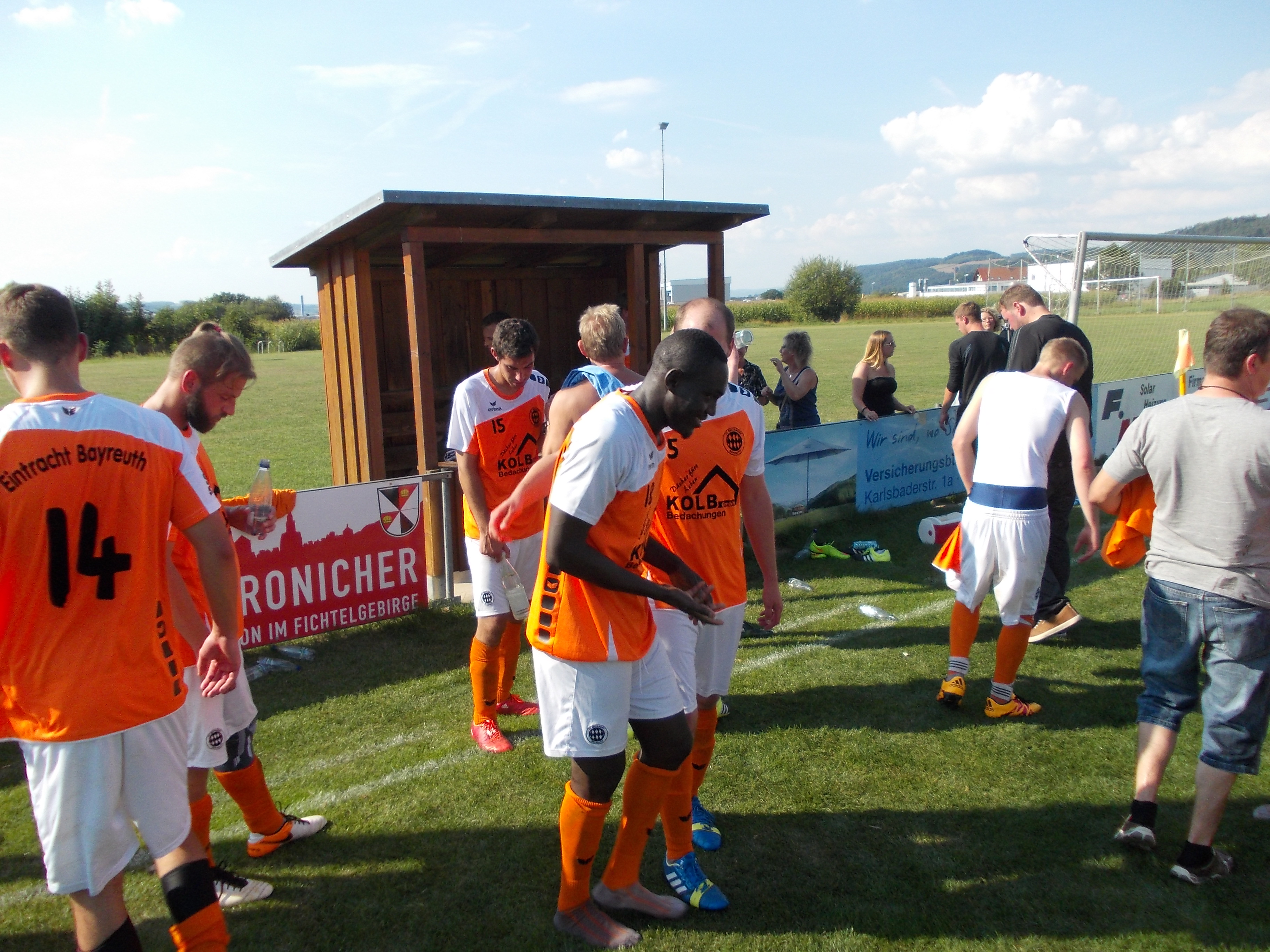 Freude nach dem 2:0 in Goldkronach