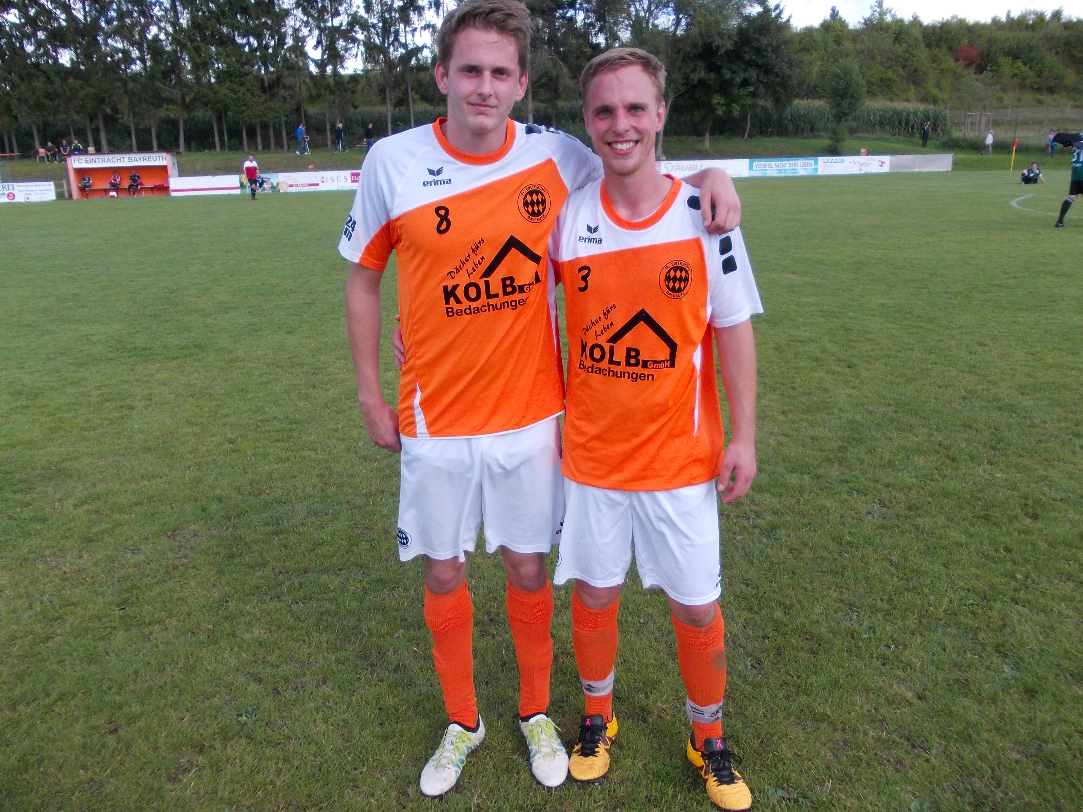 Die Torschuetzen Jan Freisinger und Philipp Fiebig