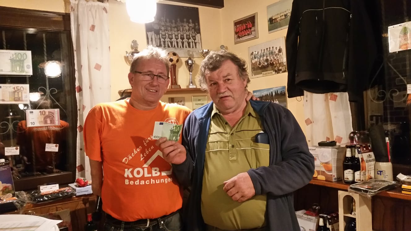 Sieger Fritz Apfelbach beim Preisschafkopf 2018