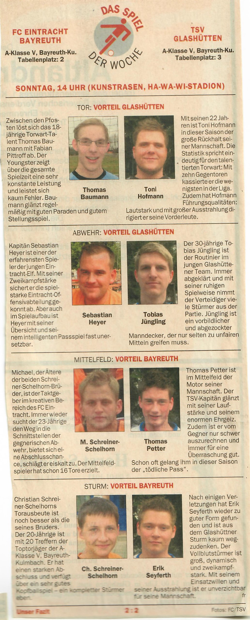Szene aus dem Spiel gegen den SC Altenplos
