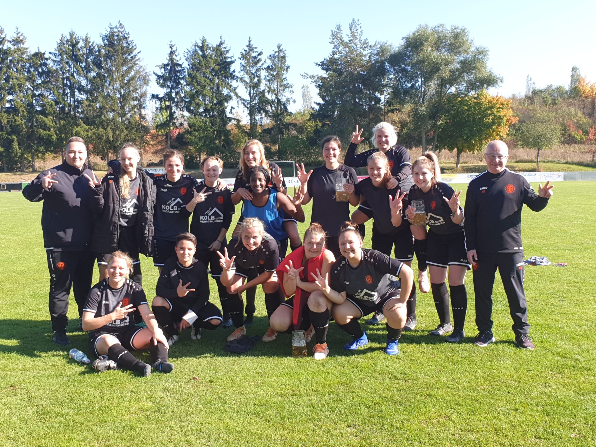 FC Eintracht Bayreuth Frauen nach dem 5:2 gegen den 1. FC Michelau