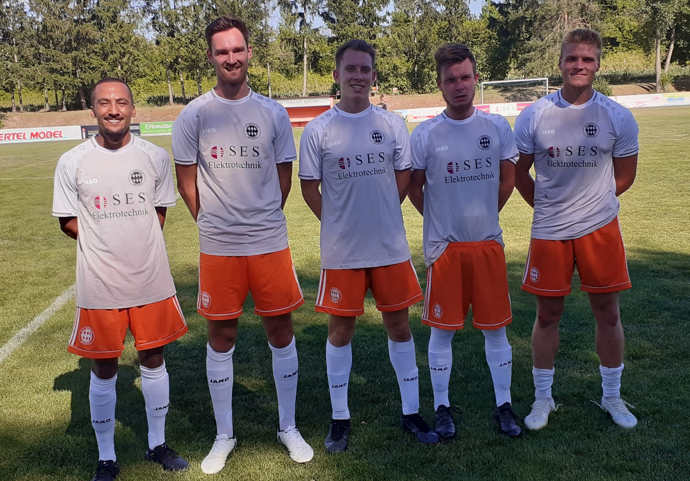 Die Neuzugänge Bryant, Klug, Grabowski, Walter und Neuner
