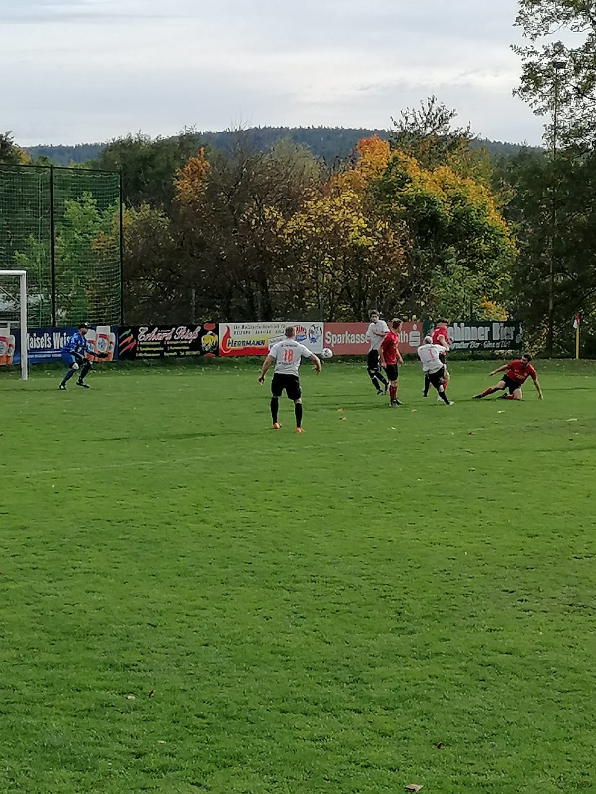 Das zwischenzeitliche 3:0 durch Daniel Heublein beim Derby in Kanz