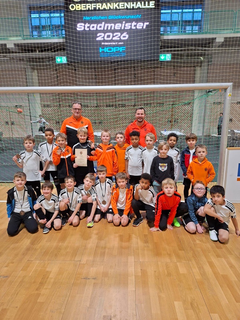 Die F-Junioren der Eintracht bei der Stadtmeisterschaft in der Oberfrankenhalle